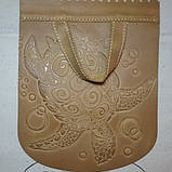 Клапан для рюкзака пісочного кольору "Чепаха", фото 3