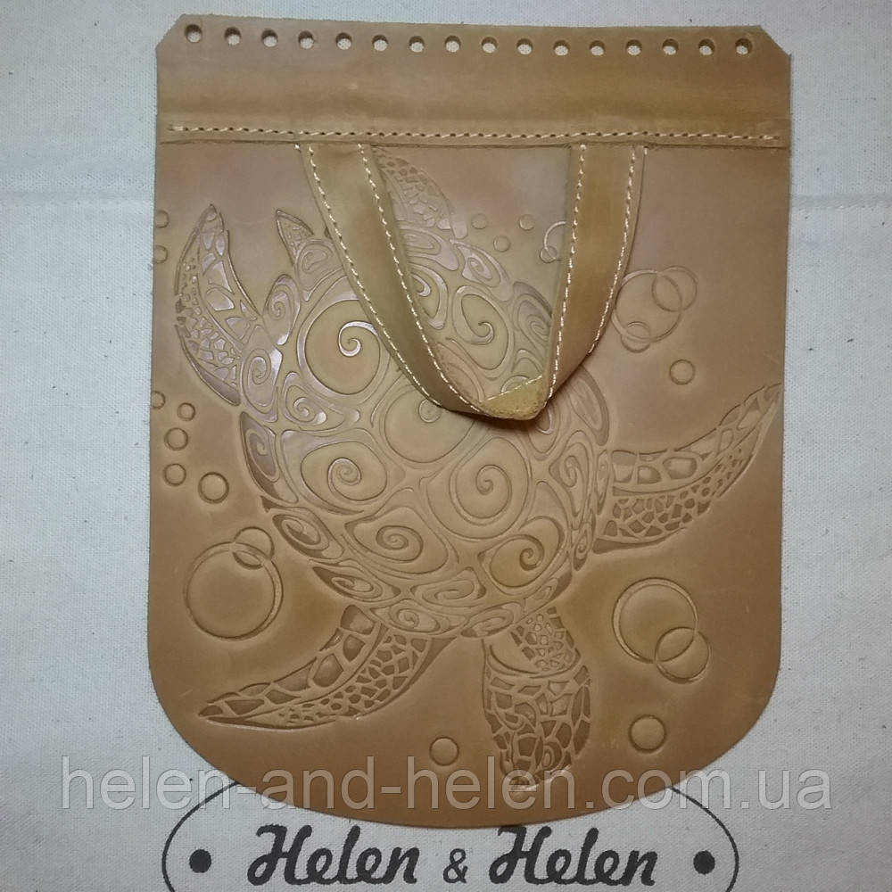 Клапан для рюкзака пісочного кольору "Чепаха", фото 1