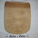 Клапан для рюкзака пісочного кольору "Лілії", фото 2