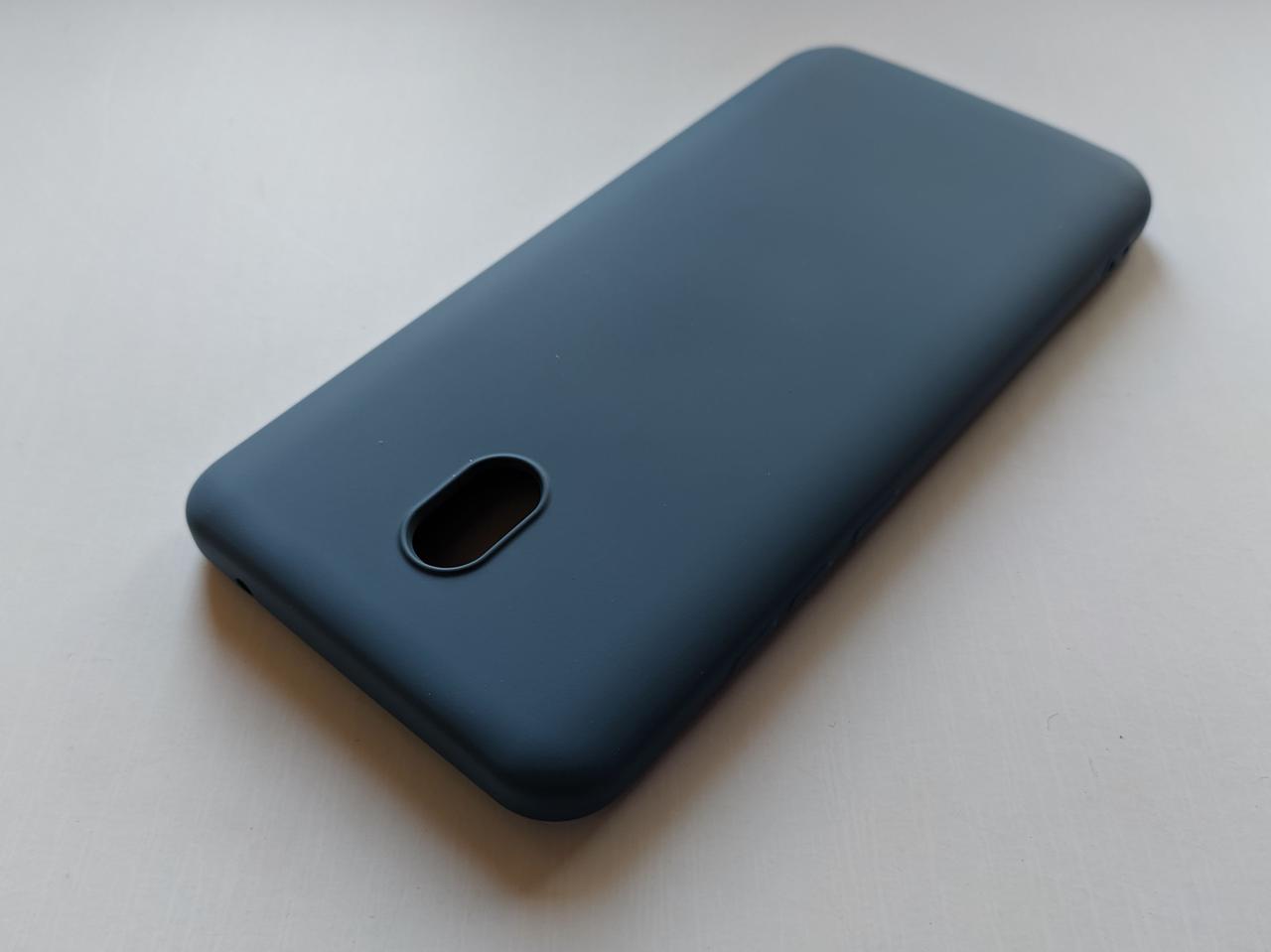 Силіконовий чохол Xiaomi Redmi 8A з мікрофіброю Liquid Silicon Case Синій Синій 2291P