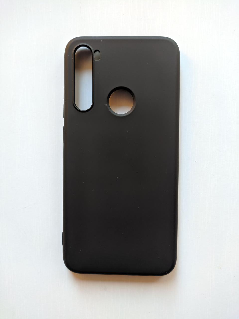 Силіконовий чохол Xiaomi Redmi Note 8 з мікрофіброю Liquid Silicon Case Чорний 2292P, фото 1