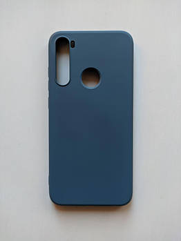 Силіконовий чохол Xiaomi Redmi Note 8 з мікрофіброю Liquid Silicon Case Синій 2292P