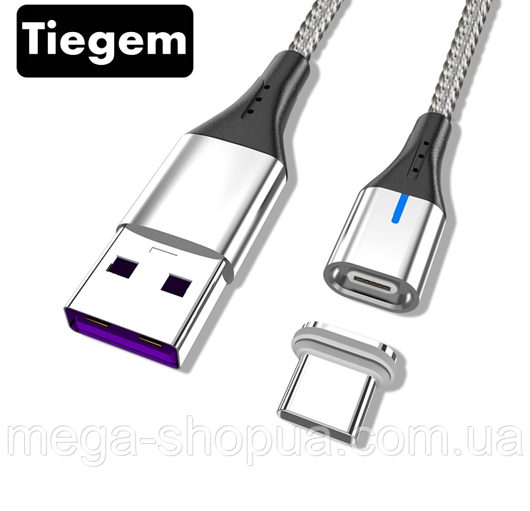 Магнітний кабель для швидкого заряджання 2 метри USB Type-C, зарядний провід для телефону та смартфону TG6-S2