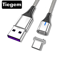 Магнітний кабель для швидкого заряджання USB Type-C, зарядний провід для телефону та смартфону TG6-S1