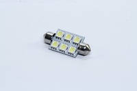 Лампа LED софитная C5W 12V T11x39-S8.5 (6SMD,size 5050) WHITE