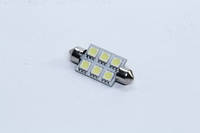 Лампа LED софитная C5W 24V T11x39-S8.5 (6 SMD size5050) WHITE