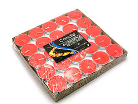 Свічки "Чайні" червоні (50шт/уп)