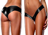 Стринги бразиліана чорні блискучі, фото 2