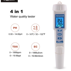 Комбінований вологозахищений TDS/pH/ЕС/Temp метр рН-3508 з термометром, змінним електродом, АТС