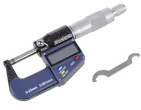Мікрометр цифровий MPR 0-25 мм/0-1"0.001 у водозахищеному металевому корпусі IP 65