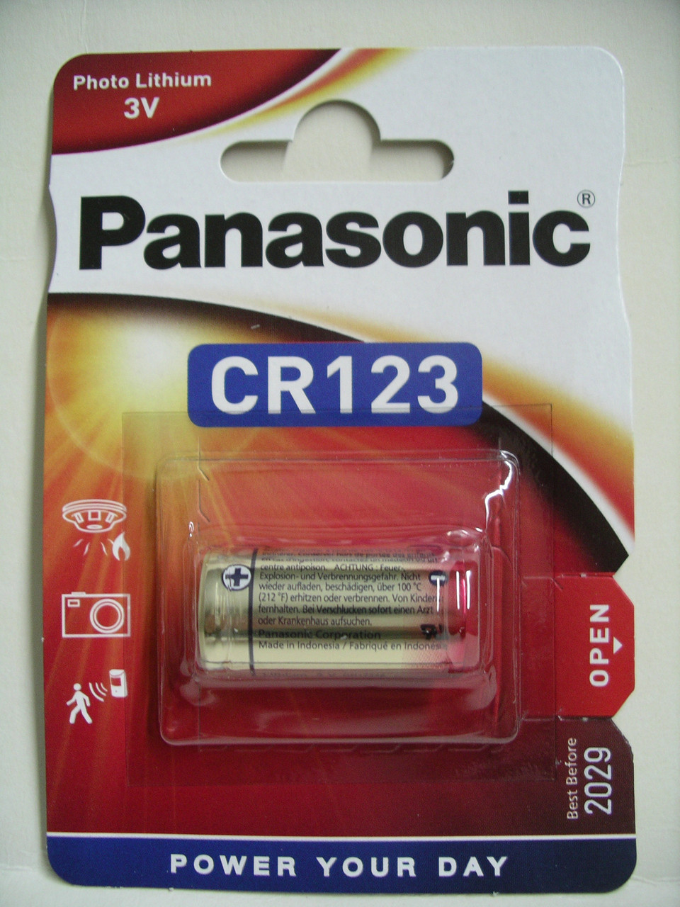 Батарейка Panasonic CR 123А Lithium 3V