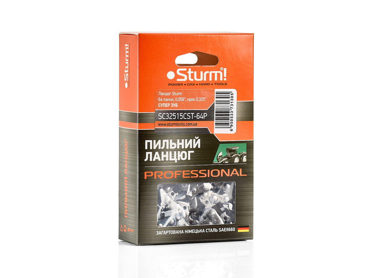 Ланцюг 64 ланки, 0,058«, крок 0,325», супер зуб Sturm SC32515CST-64P