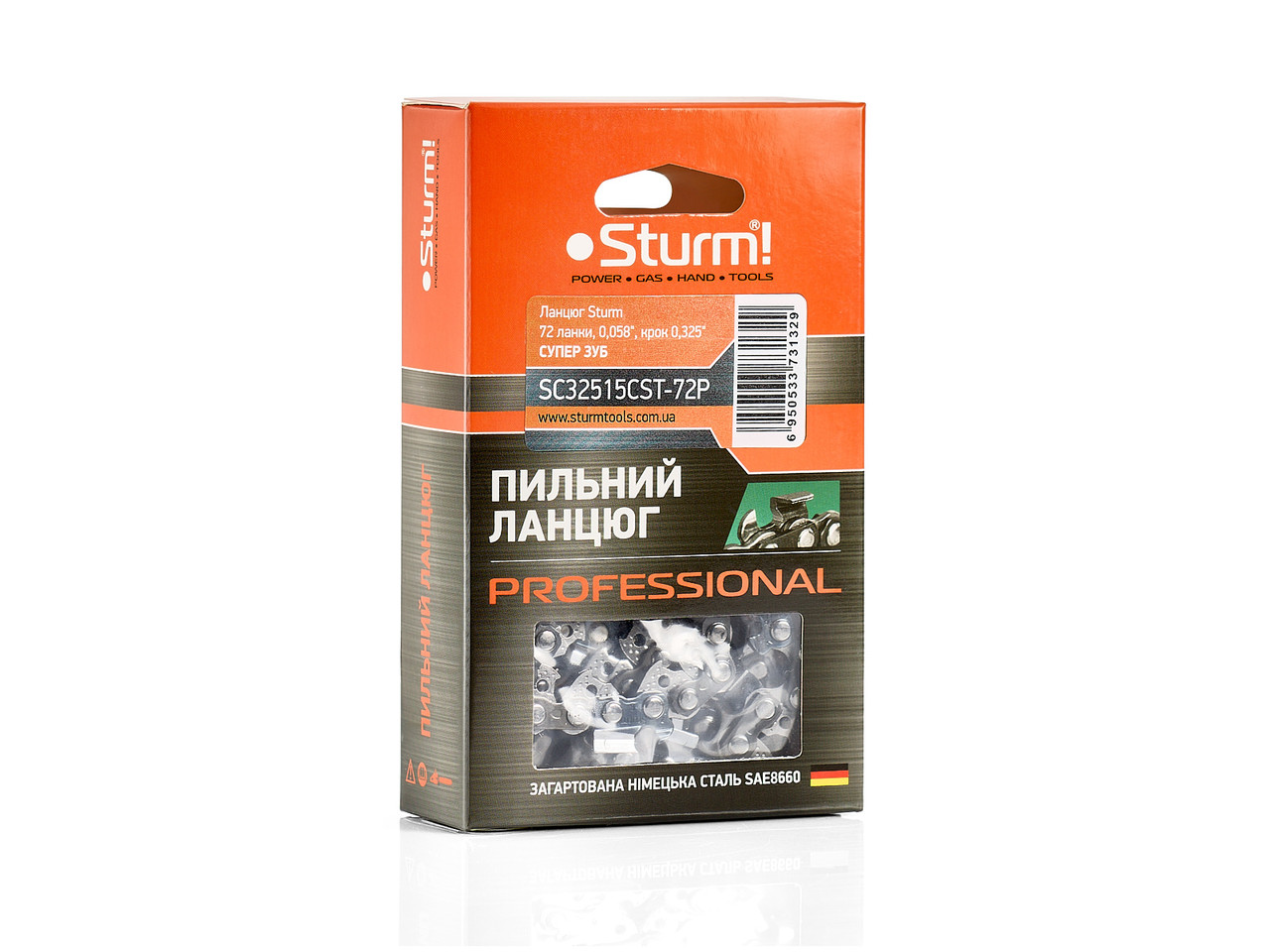 Ланцюг 72 ланки, 0,058«, крок 0,325», супер зуб Sturm SC32515CST-72P