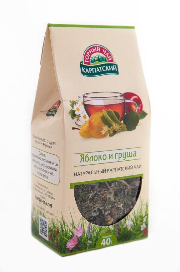 Фіточай Яблуко і груша , 40г Карпатський гірський чай
