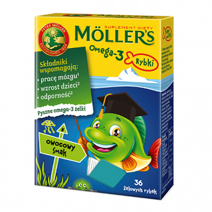 Mollers Trans Omega-3  рибки, фруктовий смак, 36 шт