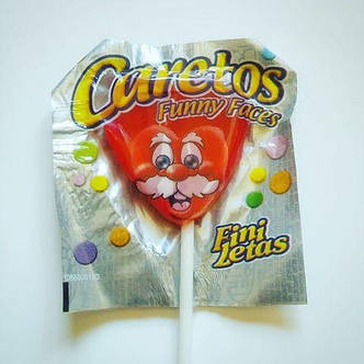Льодяники Caretos Funny Faces Fini, 7 г, фото 1