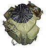 Тактичний туристичний армійський суперміцкий рюкзак 100 л олива. Кордура 900 ден. Армія, риболовля, туризм, фото 7