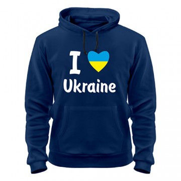 Худі кенгурушка з капюшоном патріотична I Love Україна