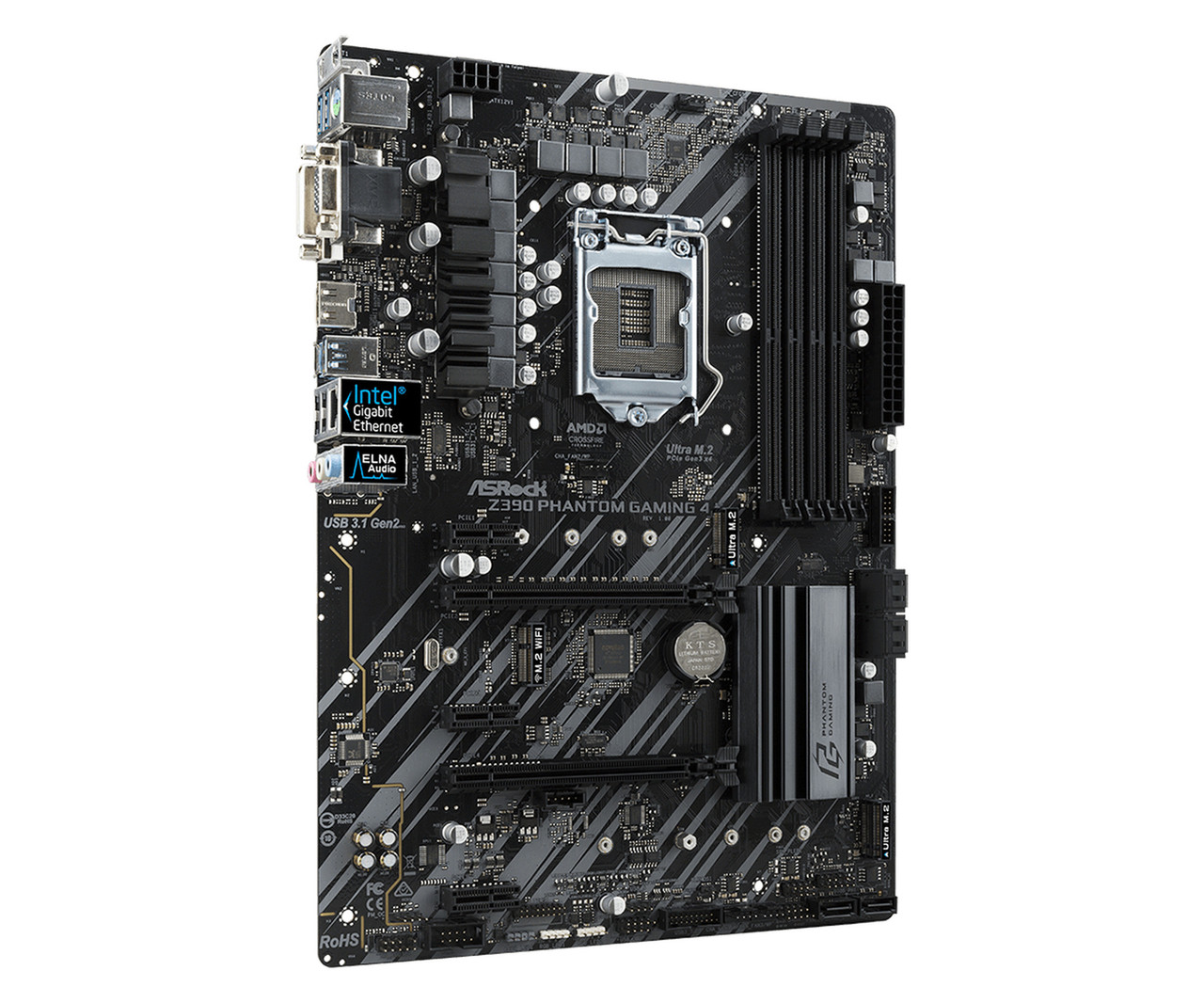 Материнська плата ASRock Z390 Phantom Gaming 4 - фото 2 - id-p70316214