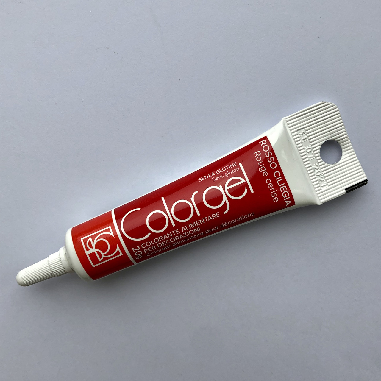 Барвник гелевий вишневий Modecor Rosso Ciliegia 20г, фото 1