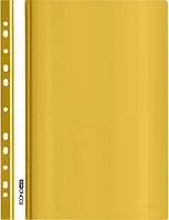 Папка-швидкозшивач А4 Economix з перфорацією, фактура глянець, жовта
