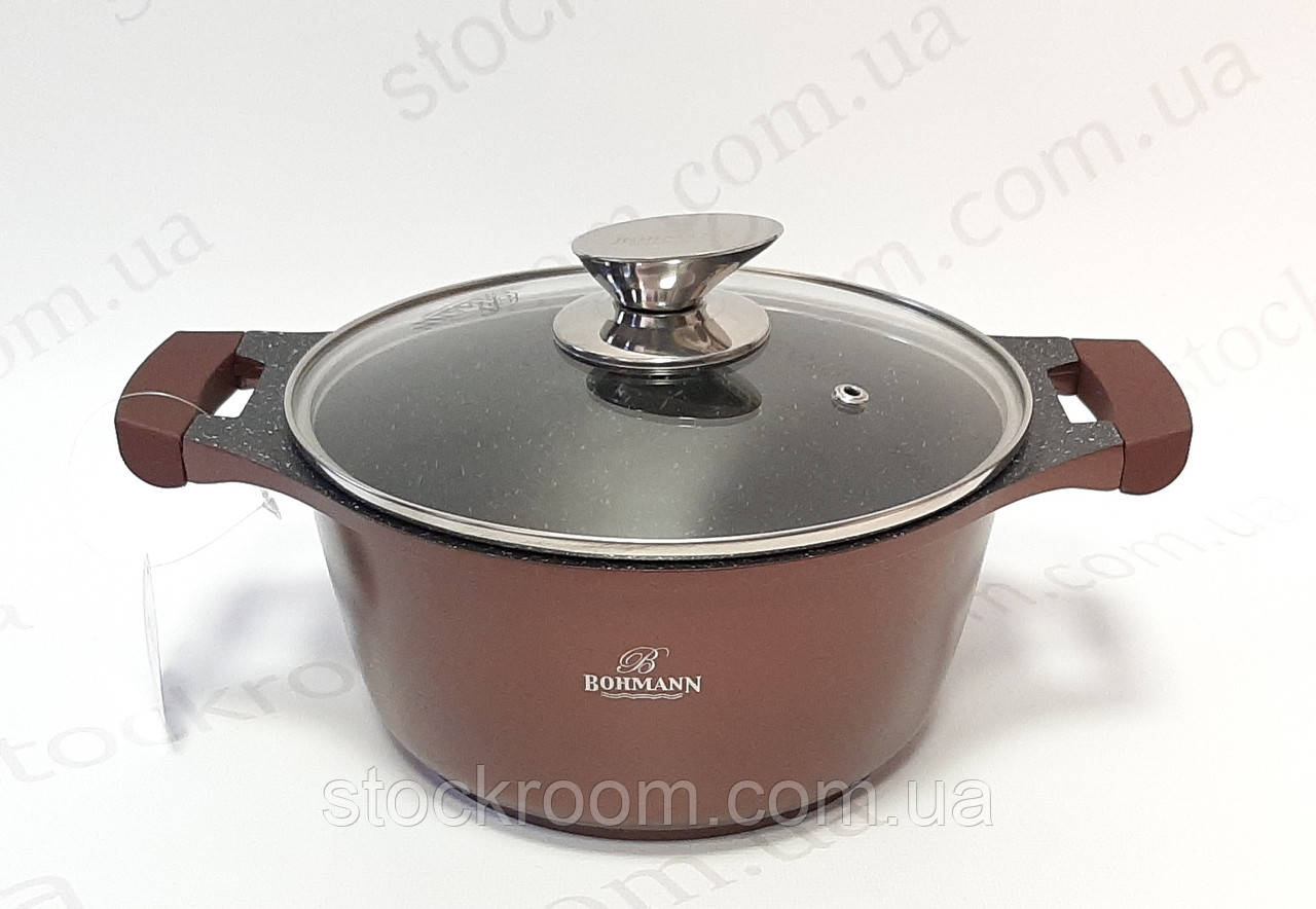 Каструля Bohmann BH 150-20 Ø 20 з антипригарним мармуровим покриттям