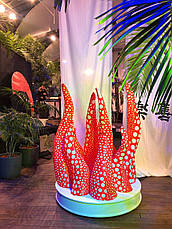 Надувна декорація язики полум’я 200 см з повітродувкою для сцени та заходів, фото 2