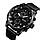 Skmei 1309 Класичні чоловічі годинники чорні з білими стрілками, фото 2