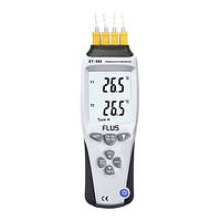 Термометр четырёхканальный с термопарой К-типа/J-типа Flus ET-960 (от -200 до +1372 °С) (mdr_5172)