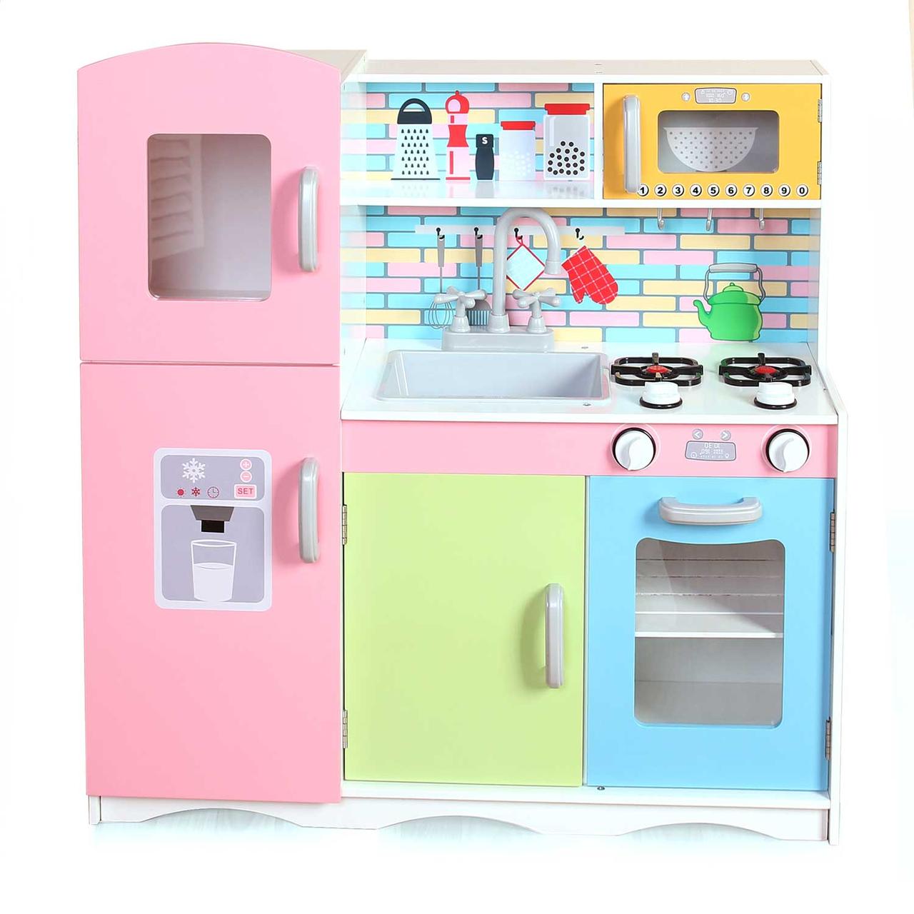Дитяча дерев'яна кухня RicoKids RC-834 + аксесуари (9157)
