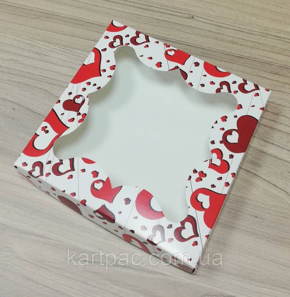 Коробка для пряників "Серце" 200*200*30