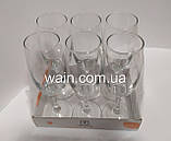 Набір келихів для шампанського 185 мл 6 шт скляних Vita Glass, фото 5