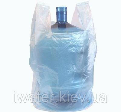 Пакет для пляшки 18.9 л (білий із ручкою 10 мкм) "0711", фото 1