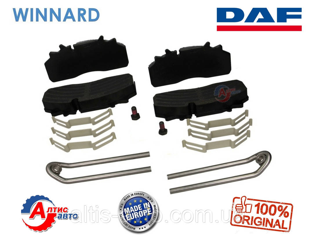 Передні/задні гальмівні колодки DAF LF 55 для вантажівки Winard 29159 210x93x30