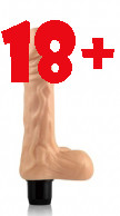 Реалістичний вібратор Reel Feel Vibrator with balls Flesh 8,0", фото 1