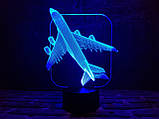 3D світильник нічник з пультом "Літак"  3DTOYSLAMP, фото 4