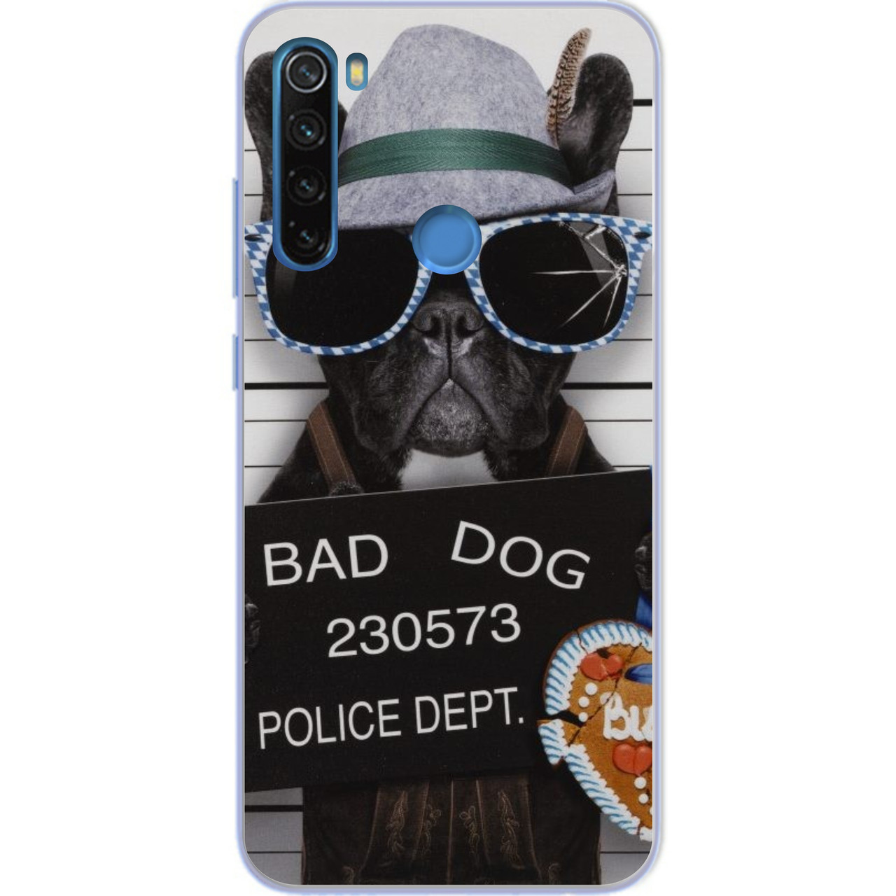 Чохол з картинкою силіконовий для Xiaomi Redmi Note 8T Bad dog