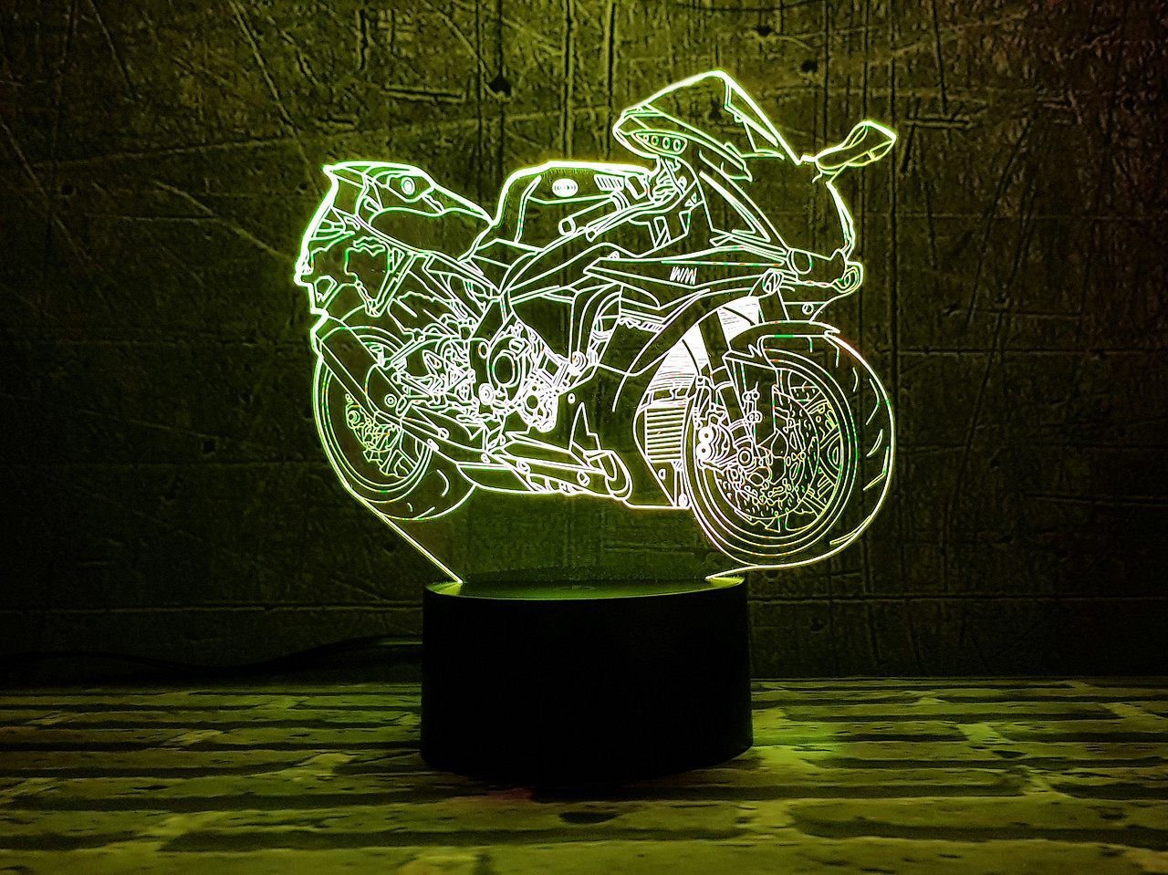Змінна пластина для 3D світильників "Мотоцикл 8" 3DTOYSLAMP