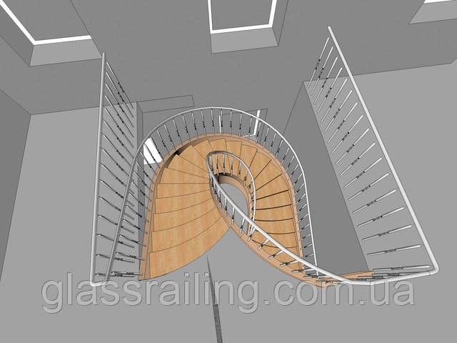 Огорожа гвинтових сходів Ograjdenie vintovoi lestnici
