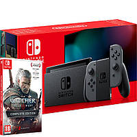 Игровая консоль Nintendo Switch Grey Bundle (игра Witcher 3 Complete Edition)