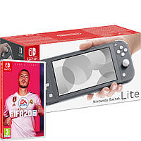 Игровая консоль Nintendo Switch Lite Grey Bundle (игра FIFA 20)