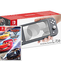 Игровая консоль Nintendo Switch Lite Grey Bundle (игра Cars 3)