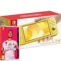 Игровая консоль Nintendo Switch Lite Yellow Bundle (игра FIFA 20)