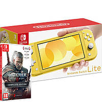 Игровая консоль Nintendo Switch Lite Yellow Bundle (игра Witcher 3 Complete Edition)