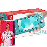 Игровая консоль Nintendo Switch Lite Turquoise Bundle (игра FIFA 20)