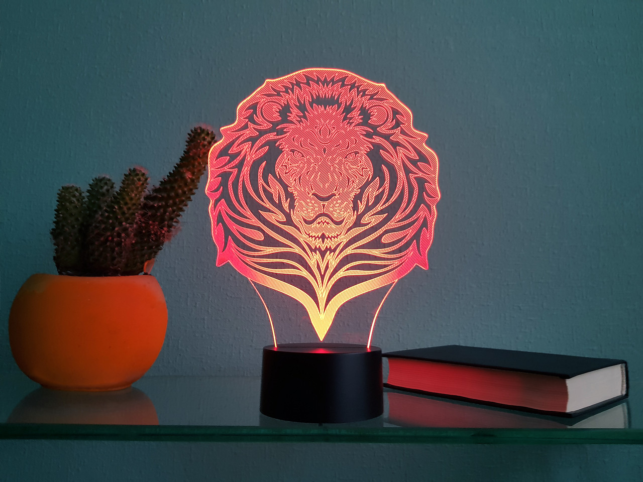 Змінна пластина для 3D світильників "Лев" 3DTOYSLAMP, фото 1