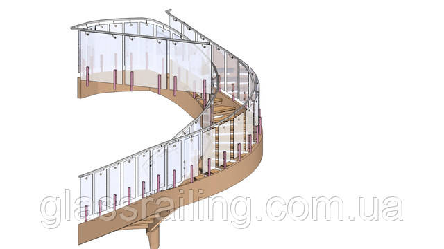 Огорожа гвинтових сходів Ograjdenie vintovoi lestnici