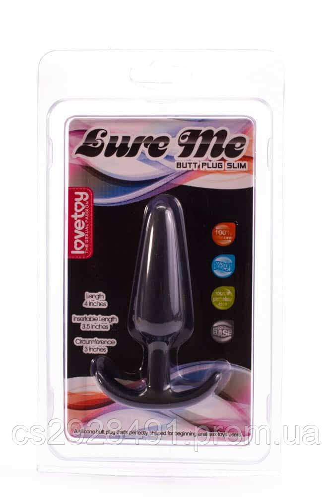 Анальна пробка - Lure Me Butt Plug Slim Black