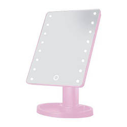 Настільне дзеркало з підсвіткою 16 LED MIRROR, квадратне