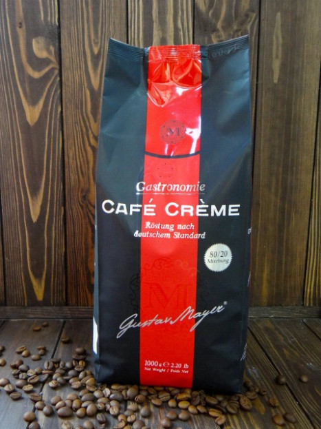 Кава зернова Gustav Mayer Cafe Creme пачка 1 кг